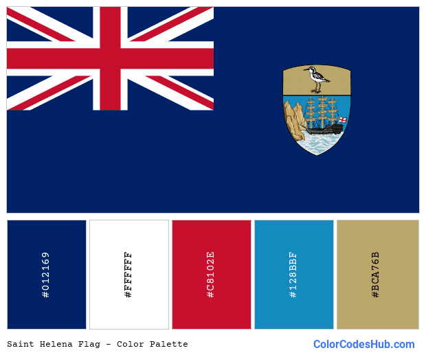 Saint Helena flag color palette