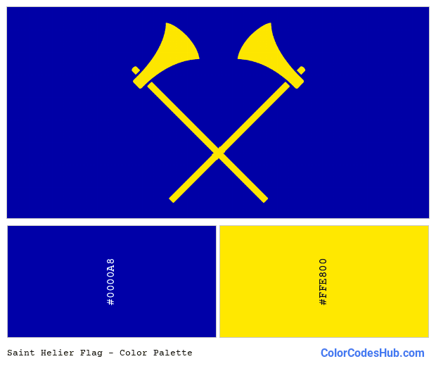 Saint Helier flag color palette