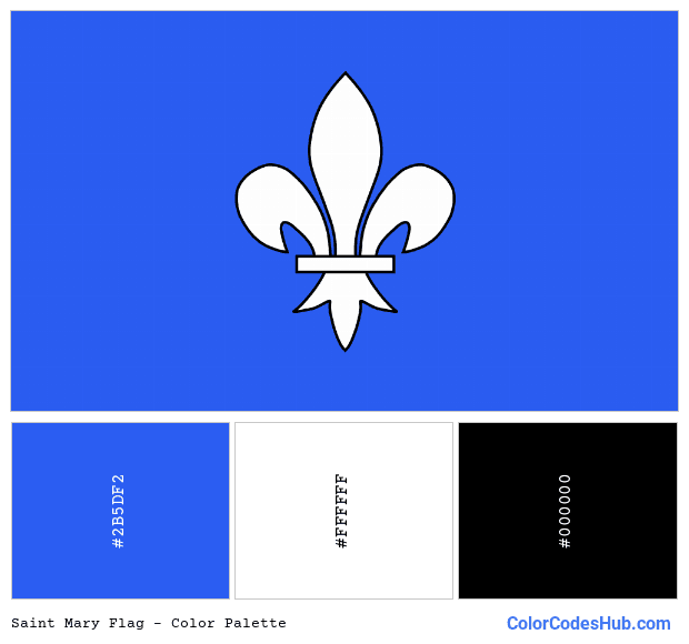 Saint Mary flag color palette