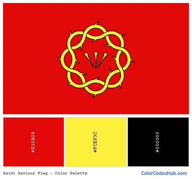 Saint Saviour flag color palette