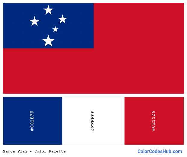 Samoa flag color palette
