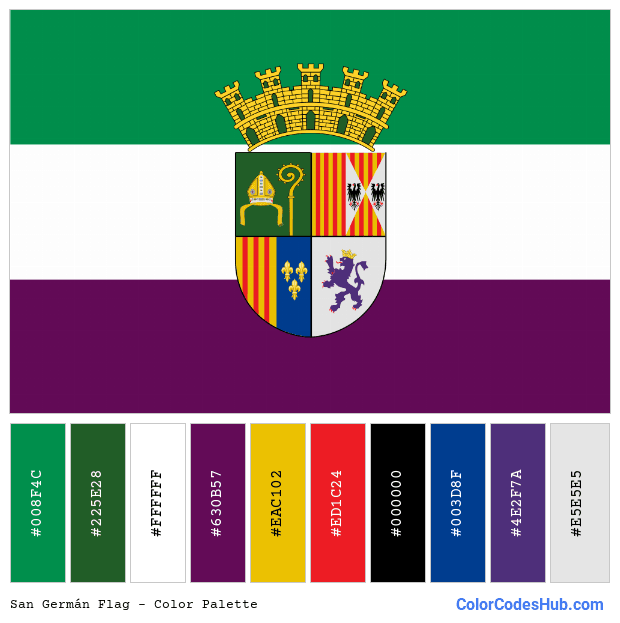 San Germán flag color palette