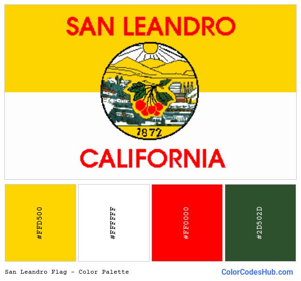 San Leandro flag color palette