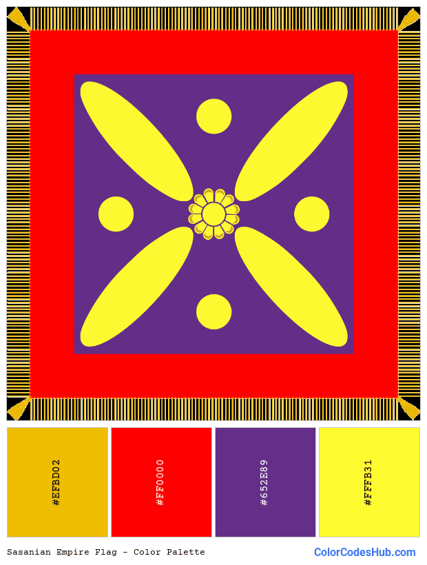 Sasanian Empire flag color palette