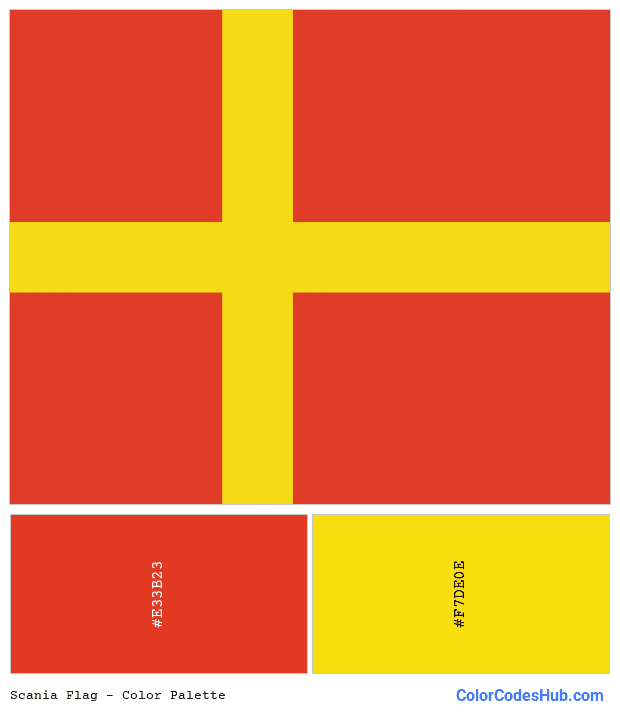 Scania flag color palette