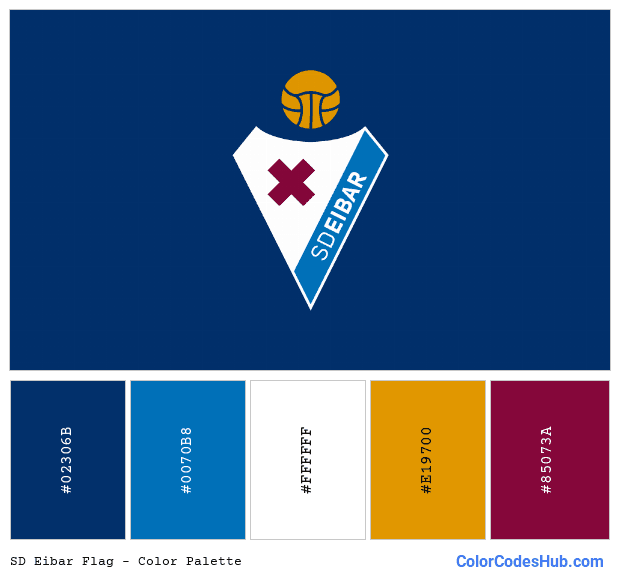 SD Eibar flag color palette