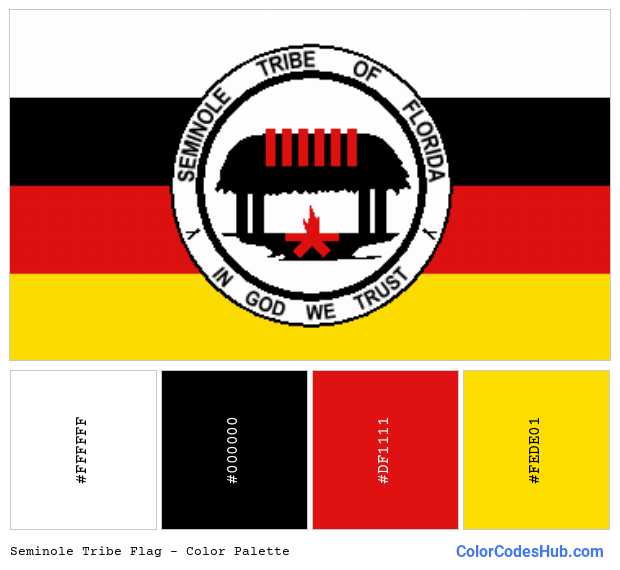 Seminole Tribe flag color palette