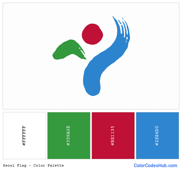 Seoul flag color palette