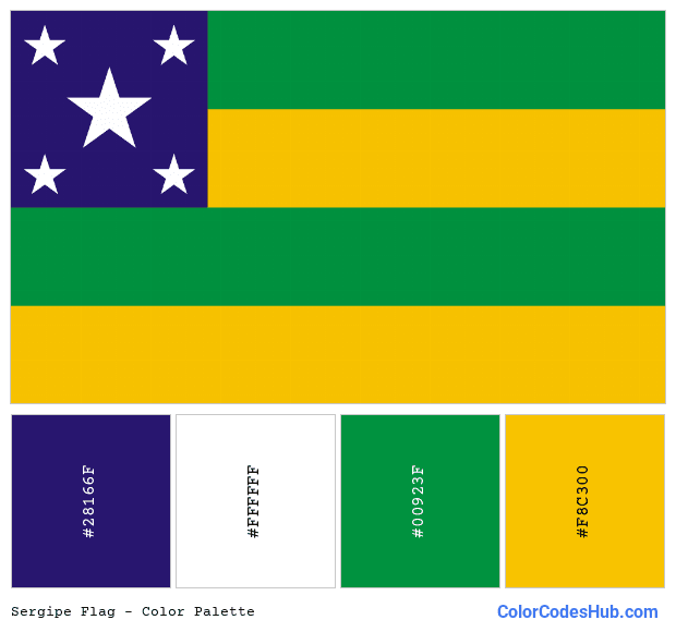 Sergipe flag color palette