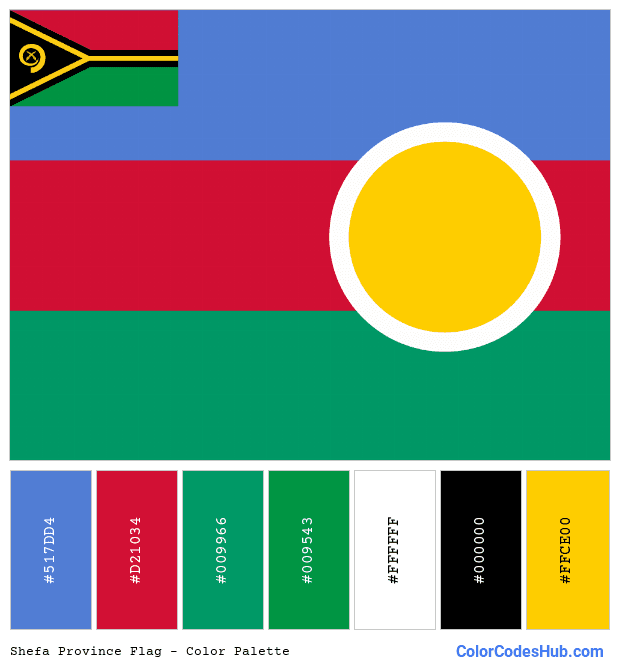 Shefa Province flag color palette
