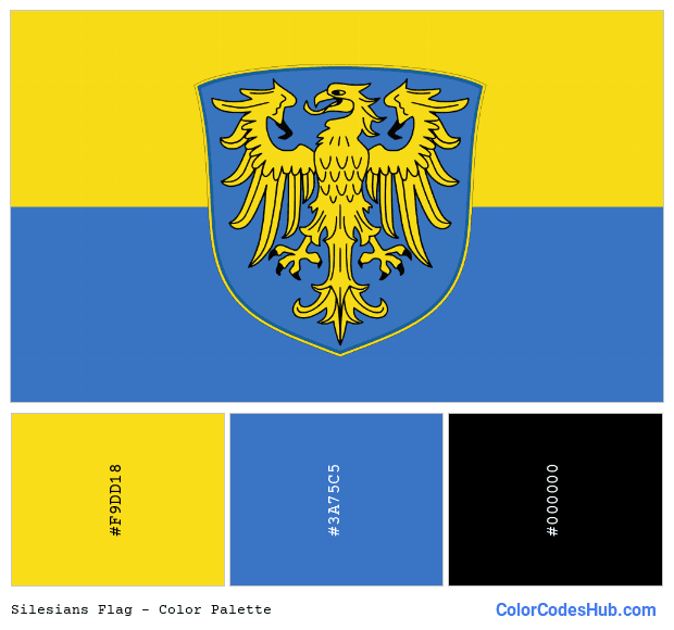 Silesians flag color palette