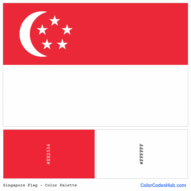 Singapore flag color palette