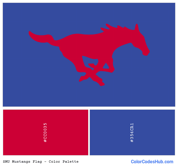 SMU Mustangs flag color palette