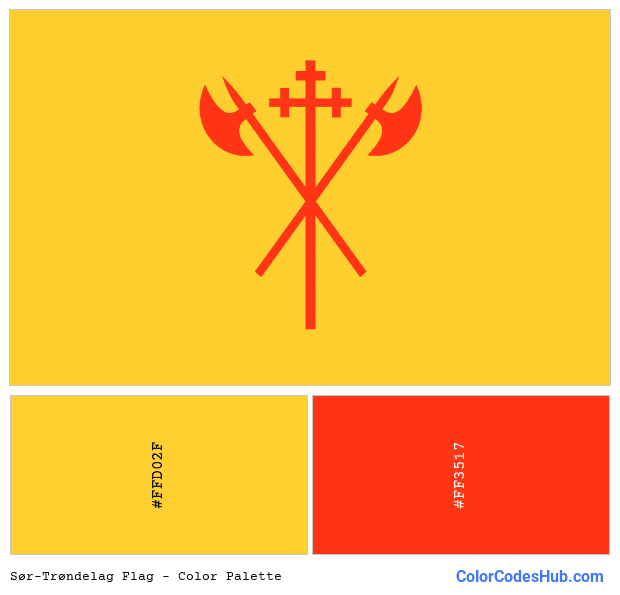 Sør-Trøndelag flag color palette