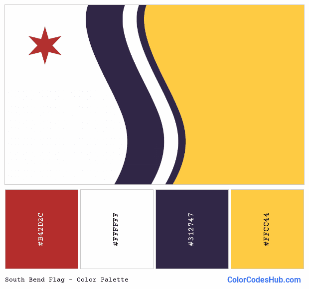 South Bend flag color palette