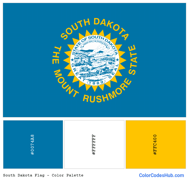 South Dakota flag color palette