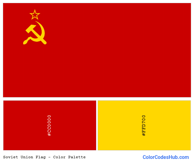 Soviet Union flag color palette