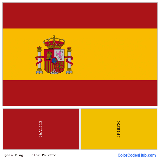 Spain flag color palette