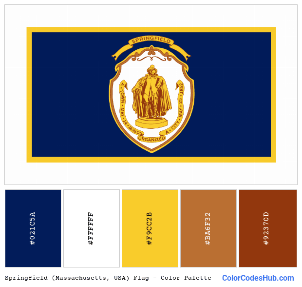 Springfield (Massachusetts, USA) flag color palette