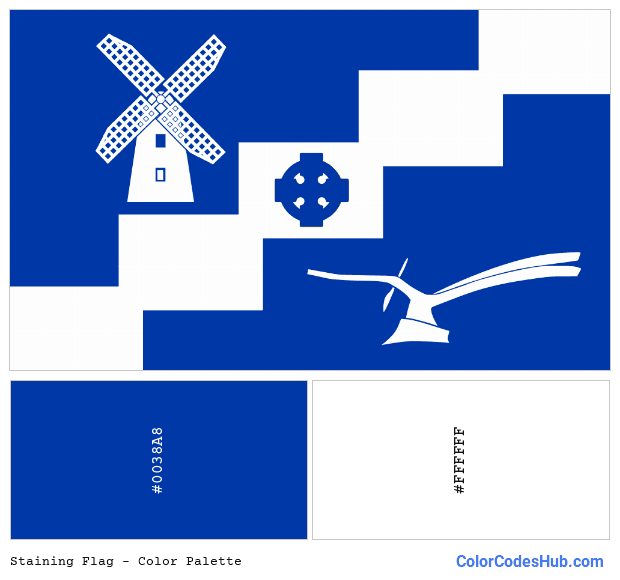 Staining flag color palette