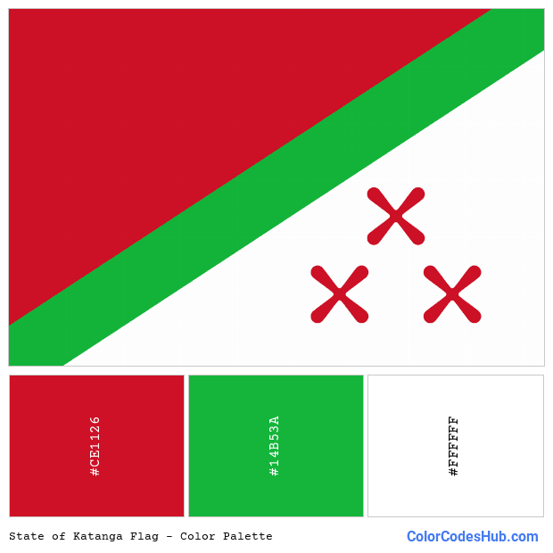 State of Katanga flag color palette