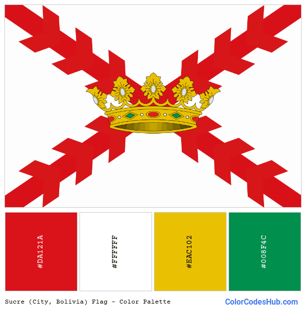 Sucre (City, Bolivia) flag color palette