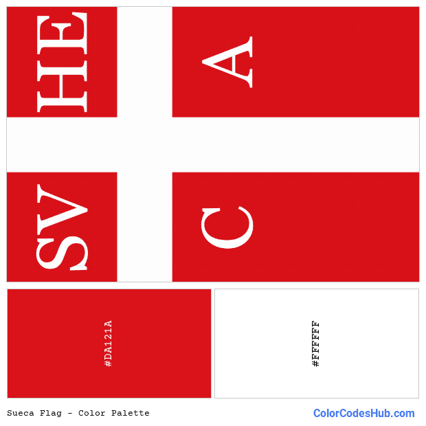 Sueca flag color palette