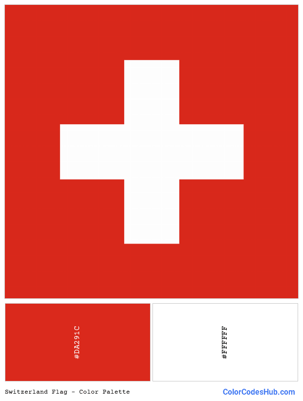 Switzerland flag color palette
