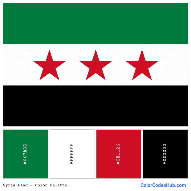 Syria flag color palette