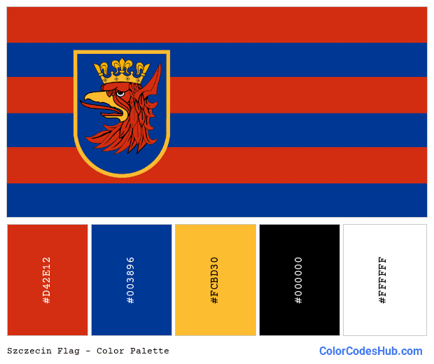 Szczecin flag color palette