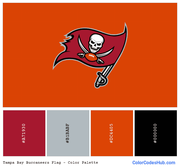 Tampa Bay Buccaneers flag color palette