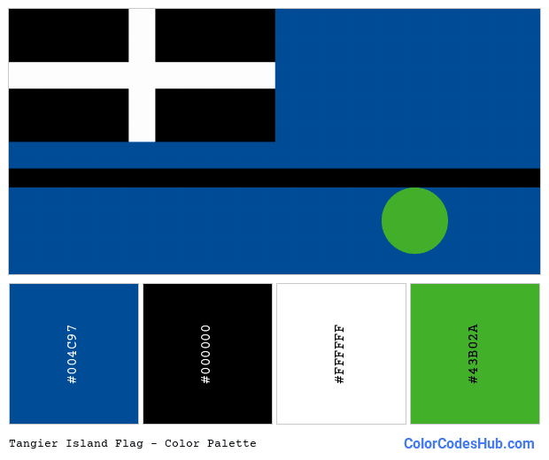 Tangier Island flag color palette