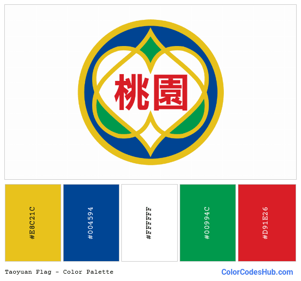 Taoyuan flag color palette