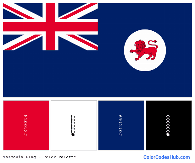 Tasmania flag color palette