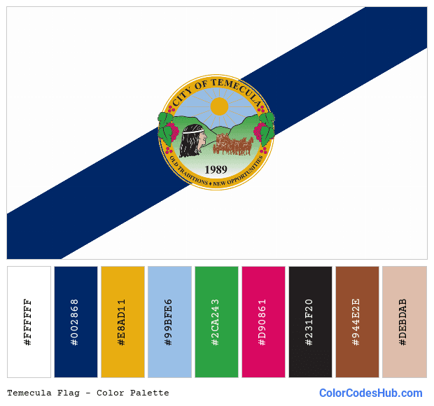 Temecula flag color palette