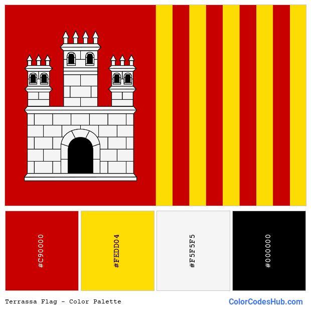 Terrassa flag color palette