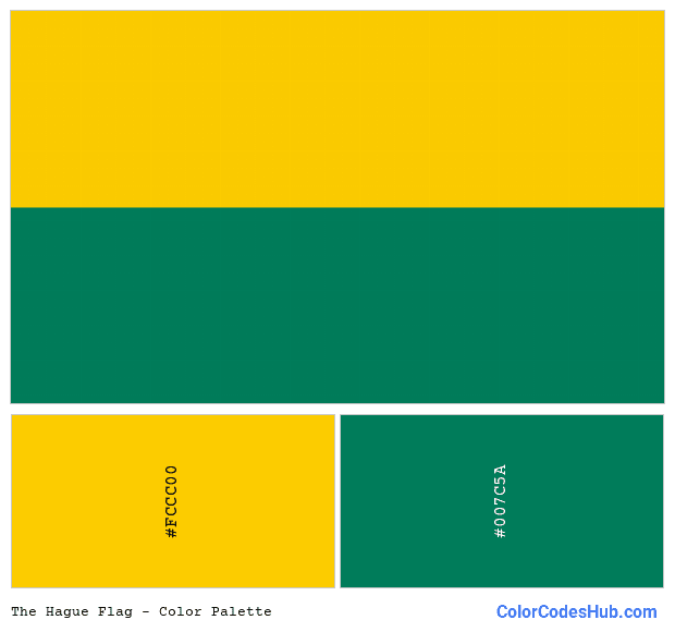 The Hague flag color palette