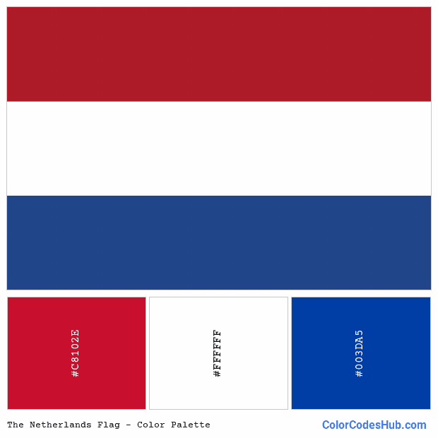 The Netherlands flag color palette