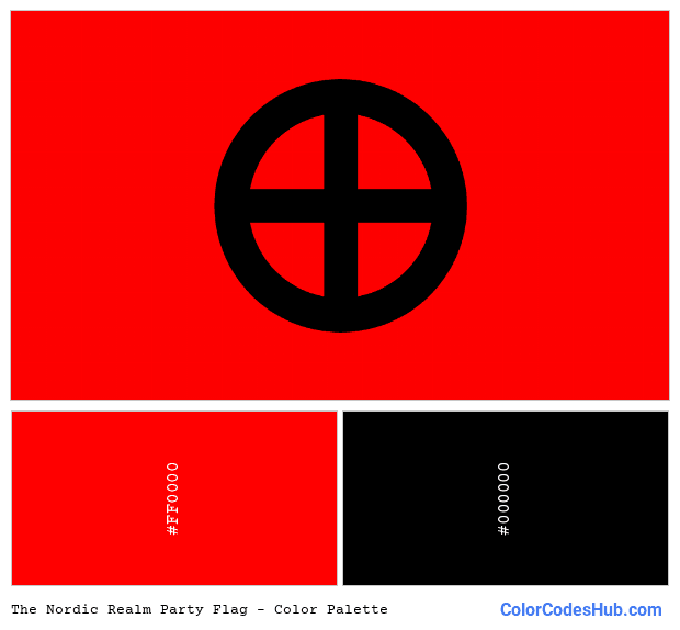 The Nordic Realm Party flag color palette