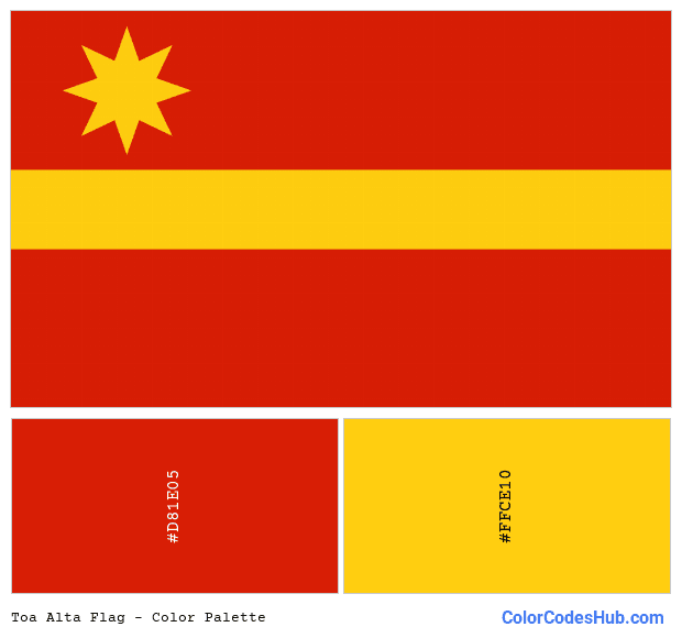 Toa Alta flag color palette