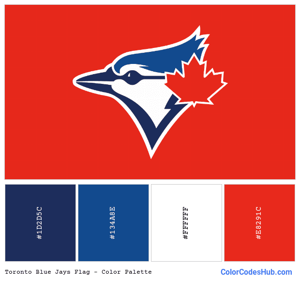 Toronto Blue Jays flag color palette