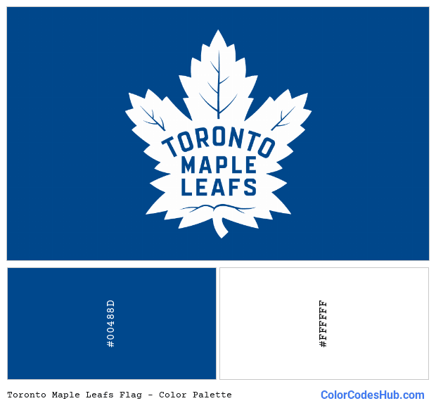 Toronto Maple Leafs flag color palette