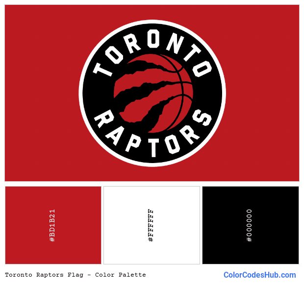 Toronto Raptors flag color palette