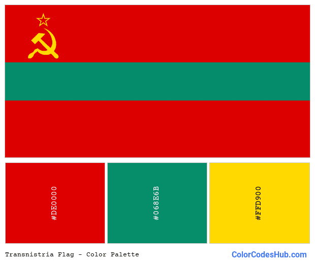 Transnistria flag color palette