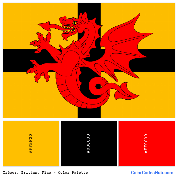 Trégor, Brittany flag color palette