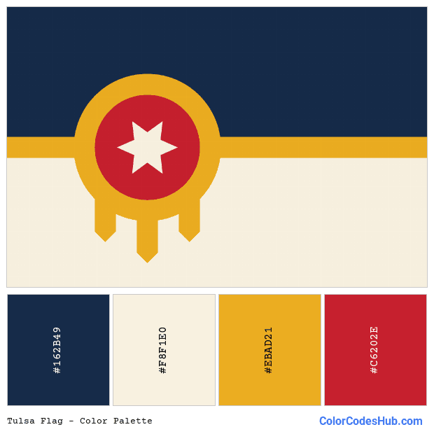 Tulsa flag color palette