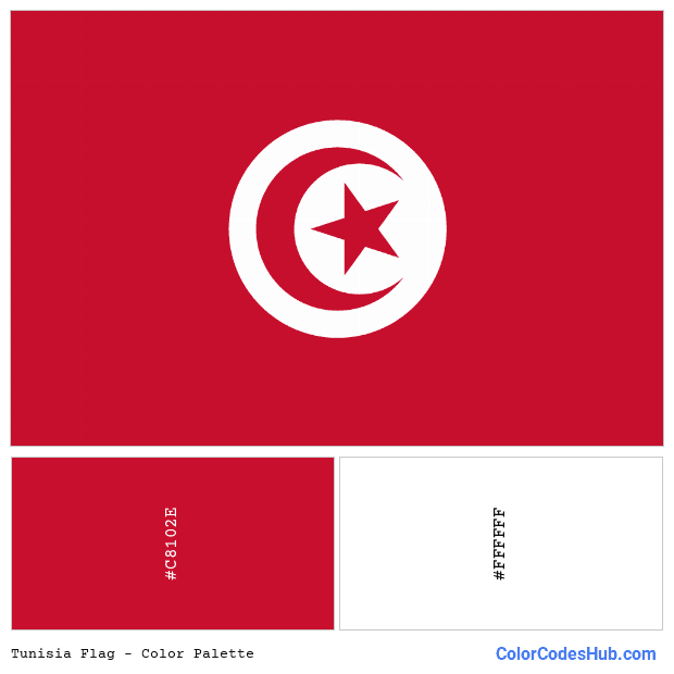 Tunisia flag color palette
