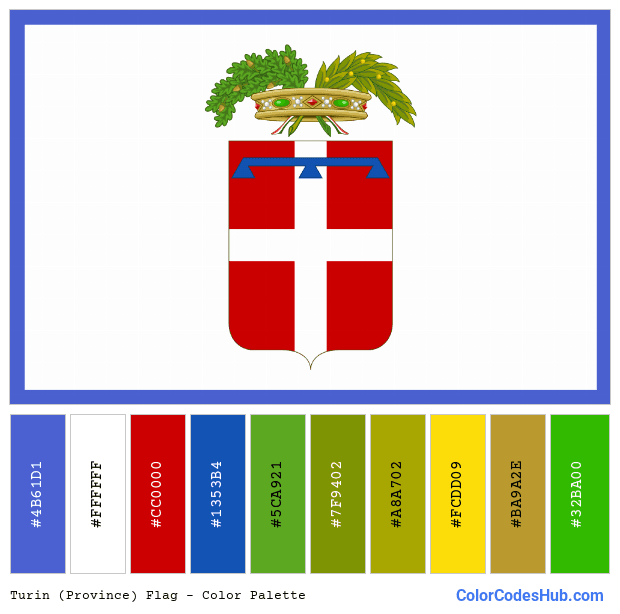 Turin (Province) flag color palette
