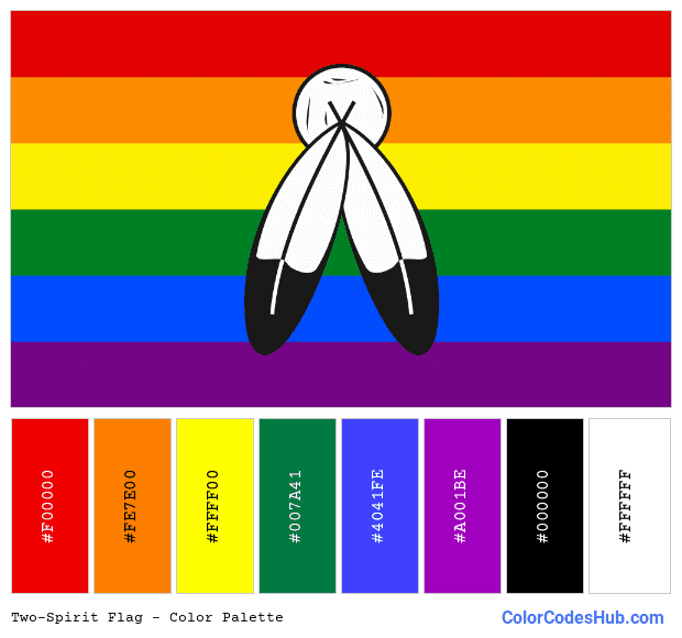 Two-Spirit flag color palette