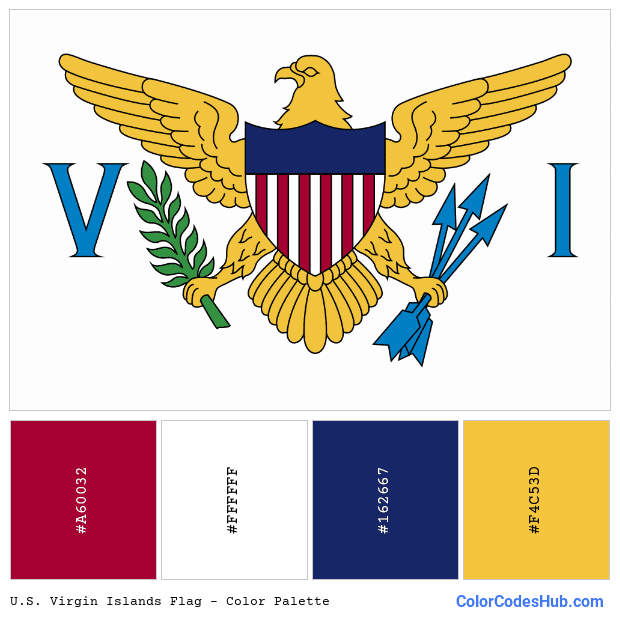 U.S. Virgin Islands flag color palette